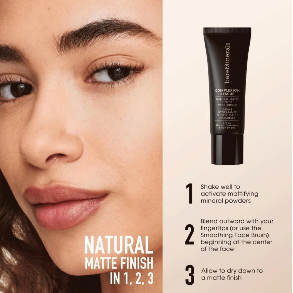 bareMinerals COMPLEXION RESCUE Natural Matte Tinted Moisturizer Mineral SPF30